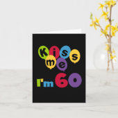 Kus, ik ben 60-jarige overhemden en cadeautjes. kaart (Gele Bloem)