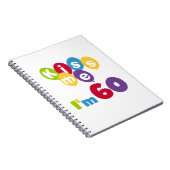 Kus, ik ben 60-jarige overhemden en cadeautjes. notitieboek (Rechterzijde)