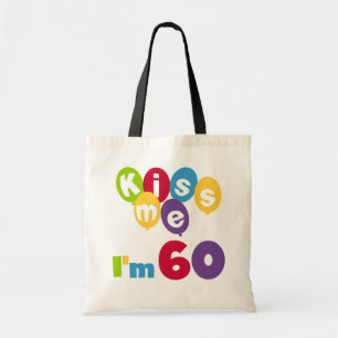 Kus, ik ben 60-jarige overhemden en cadeautjes. tote bag