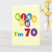 Kus, ik ben 70 T-shirts en cadeautjes op de dag va Kaart (Gele Bloem)