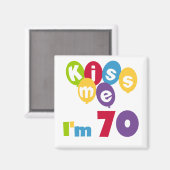 Kus, ik ben 70 T-shirts en cadeautjes op de dag va Magneet (Voorkant / Achterkant)