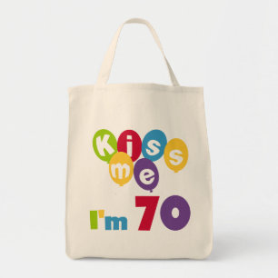 Kus, ik ben 70 T-shirts en cadeautjes op de dag va Tote Bag