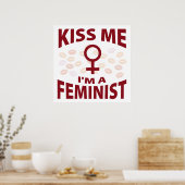 Kus, ik ben een feministe. poster (Keuken)