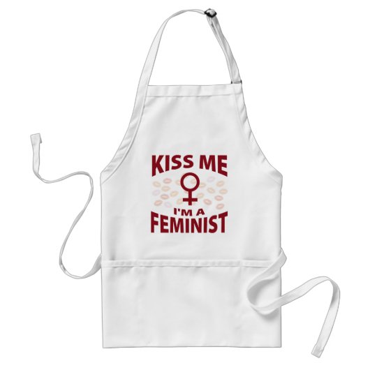 Kus, ik ben een feministe. standaard schort (Voorkant)