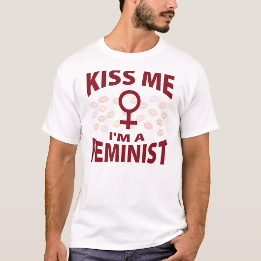 Kus, ik ben een feministe. t-shirt (Voorkant)
