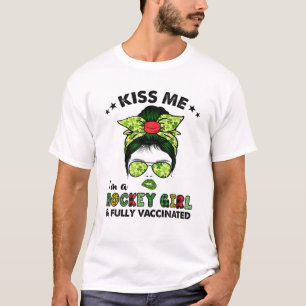 Kus Ik ben een Hockey Girl Irish Shamrock St Patri T-shirt