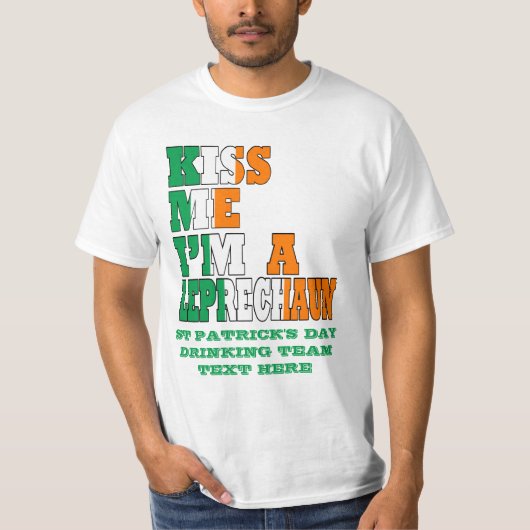 Kus Ik ben een Leprechaun T-shirt (Voorkant)