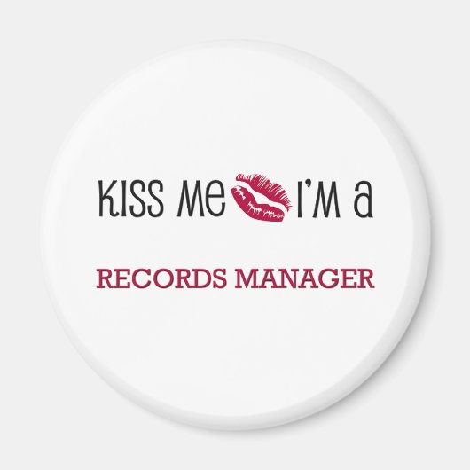 Kus, ik ben een RECORDS MANAGER Magneet (Voorkant)