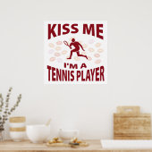 Kus, ik ben een Tennis-speler Poster (Keuken)
