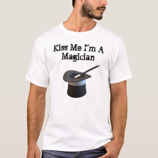 Kus, ik ben een tovenaar t-shirt (Voorkant)