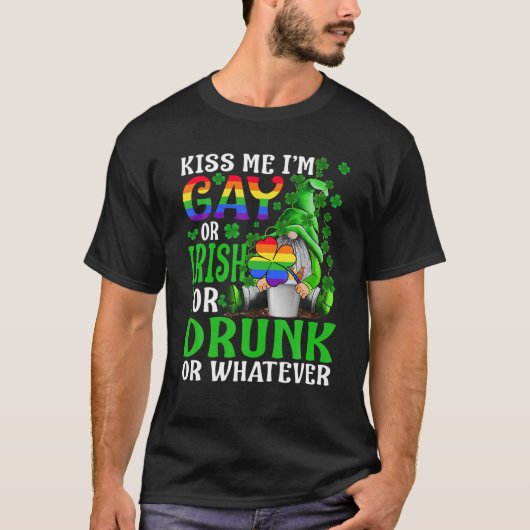 Kus, ik ben homo, Iers of Drink St Patrick Lepre T-shirt (Voorkant)