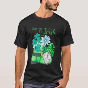 Kus, ik ben Iers Green Shamrock Gnome met Lucky T-shirt