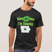 Kus Ik ben Iowish Iowa Pride Iowan Green C Shamro T-shirt (Voorkant)