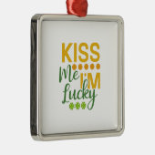 Kus, ik ben Lucky Metalen Ornament (Rechts)
