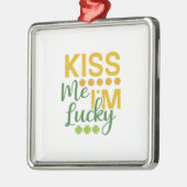 Kus, ik ben Lucky Metalen Ornament (Links)