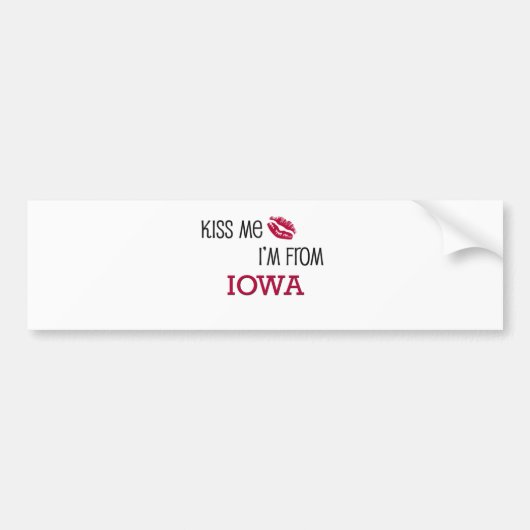 Kus, ik ben van IOWA Bumpersticker (Voorkant)