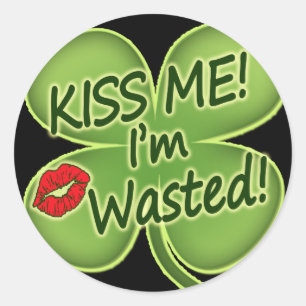 Kus, ik ben verspild ronde sticker