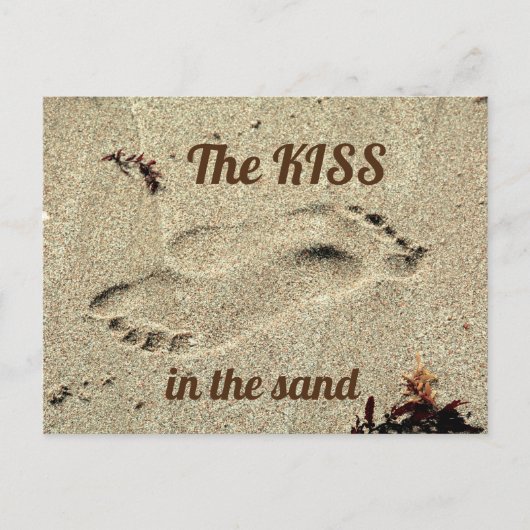 Kus in de zand briefkaart (Voorkant)
