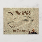 Kus in het zand briefkaart (Voorkant)