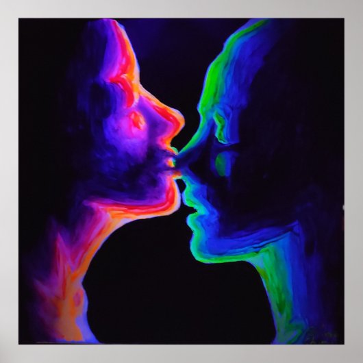 Kus in ultraviolet licht poster (Voorkant)