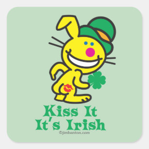 Kus it vierkante sticker