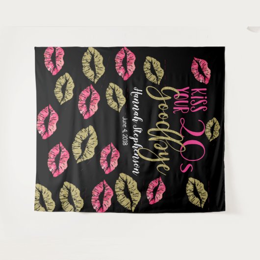 kus je 20 afscheidsfoto pro virtuele partij wandkleed (Voorkant (horizontaal))