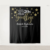 Kus je 20's Goodbye 30e verjaardagsfeestfoto Wandkleed (Voorkant)