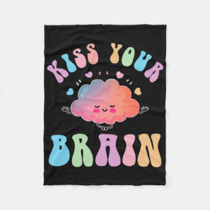 Kus Je Brein Retro Autisme Bewustzijn Speciale Ond Fleece Deken