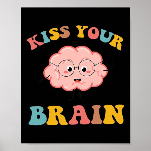 Kus je brein-sped leraar waardering terug naar poster (Voorkant)