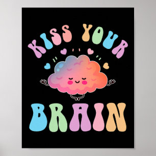 Kus je hersenen Retro Autisme Awareness Special Ed Poster