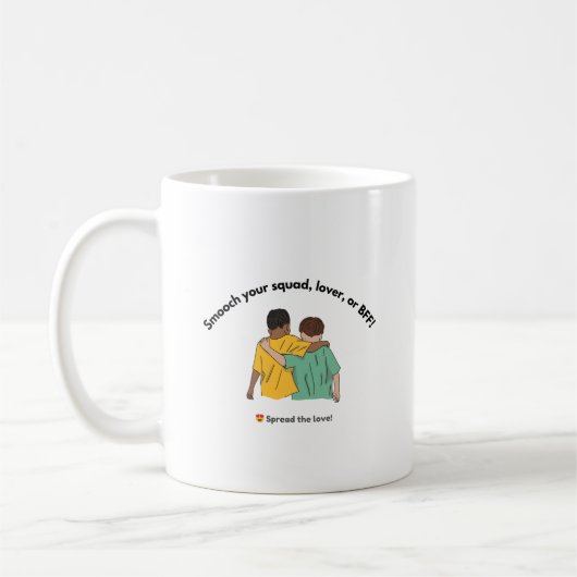 Kus je partner dag koffiemok (Links)