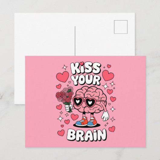 Kus je Valentijnsdag Grappige Leraar Uitnodiging Briefkaart (Voorkant / Achterkant)