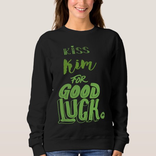 Kus Kim voor Veel Succes St Patricks Trui (Voorkant)