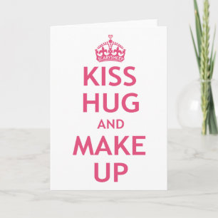 Kus knuffel en make-up kaart