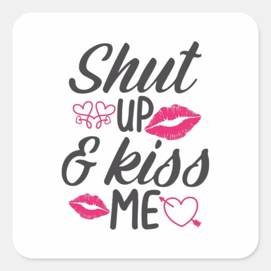 Kus Kus me Vierkante Sticker (Voorkant)