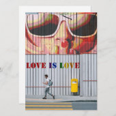 Kus-Liefde is liefde homo/lesbische Save The Date  (Voorkant / Achterkant)