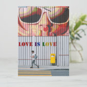 Kus-Liefde Is Liefde Homoseksuele/Lesbische Sla de Save The Date (Staand voorkant)