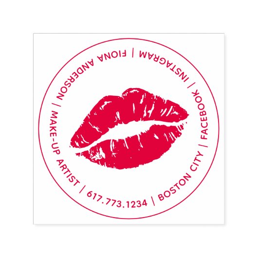 Kus Lip Make-up Artiest Zelfinktende Stempel (Design)