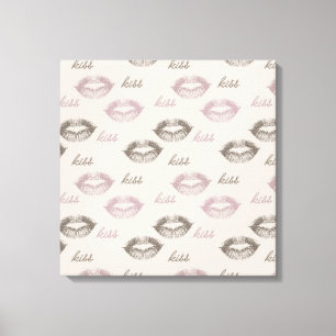 Kus Lippen Canvas Afdruk