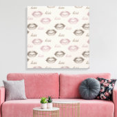 Kus Lippen Canvas Afdruk (Insitu (Woonkamer))