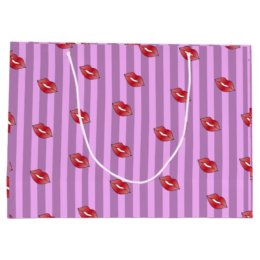 Kus lippen patroon groot cadeauzakje (Achterkant)