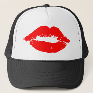 Kus Lippen Rode Lippenstift Liefde Passie Valentij Trucker Pet