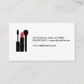 Kus Lippenstift | Houtstructuur Visitekaartje (Achterkant)