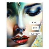 Kus me al | Fantasie Etherische Kunst Foto Afdruk (Voorkant)