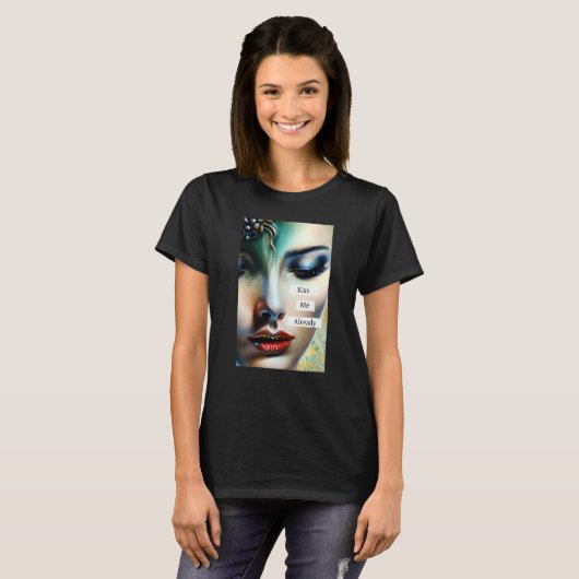 Kus me al | Fantasie Etherische Kunst T-shirt (Voorkant volledig)