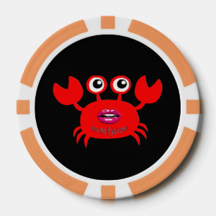 Kus me als je kunt! Pookspaanders, Oranje Solid Ed Pokerchips