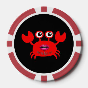 Kus me als je kunt! Pookspaanders, rode stevige ra Poker Chips