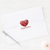 Kus me als je mijn Valentijn bent Ronde Sticker (Envelop)