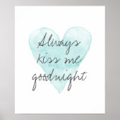 Kus me altijd goed poster met harttekening (Voorkant)