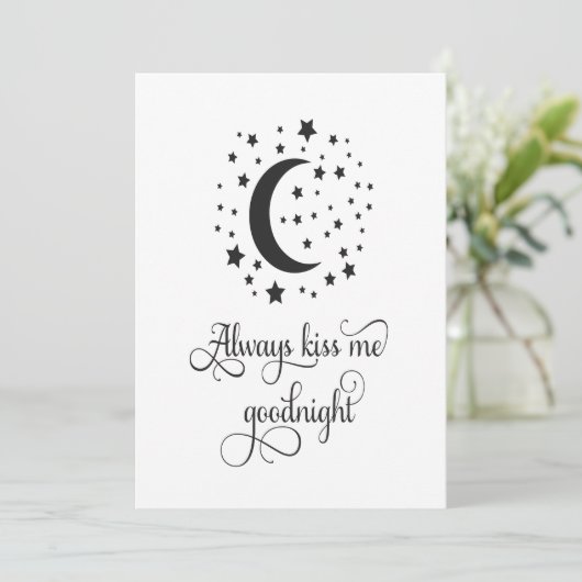 Kus me altijd goedenacht Kaart (Staand voorkant)